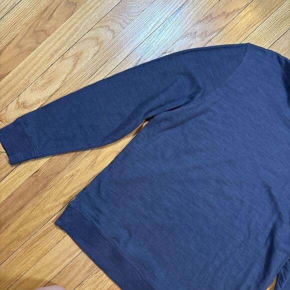 NWT Faherty Men's Size Large Sunwashed Slub Hoodie Blue Nights Organic Cotton - Picture 14 of 15